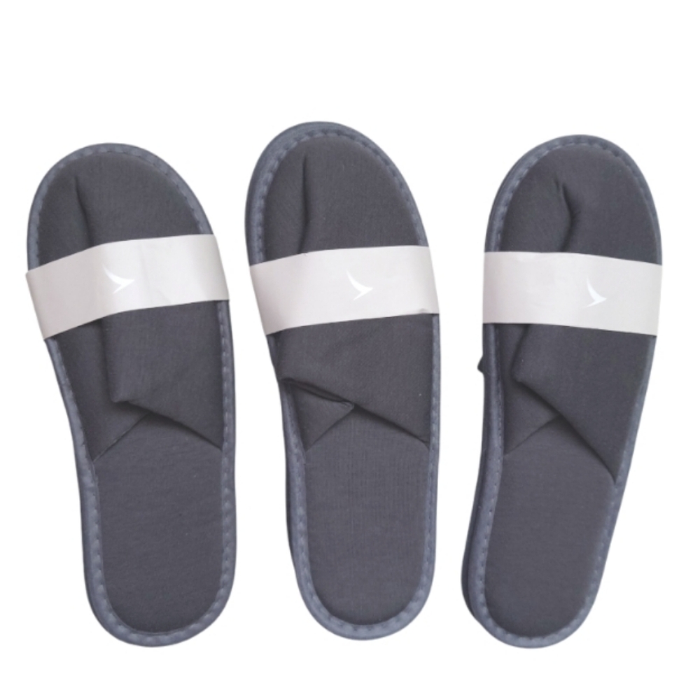 Slippers Unisex Travel Lightweight Bundle Set of 3 Gray
